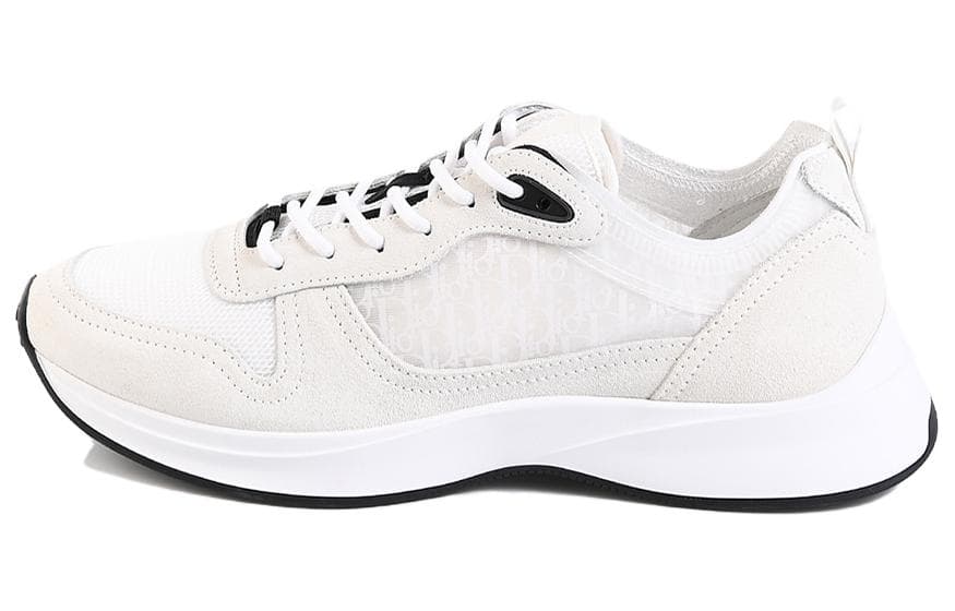 DIOR B25 Runner White Oblique Suede