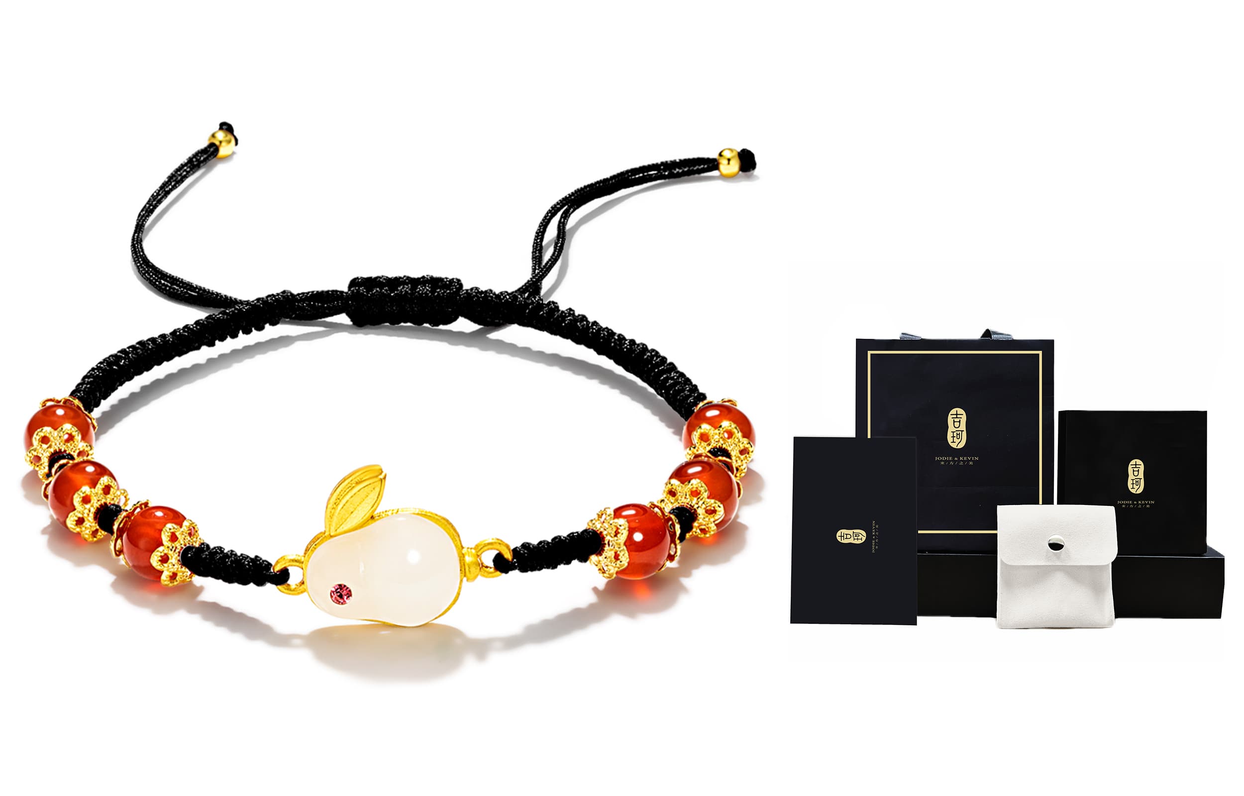 Браслеты Jodie&Kevin с агатом унисекс