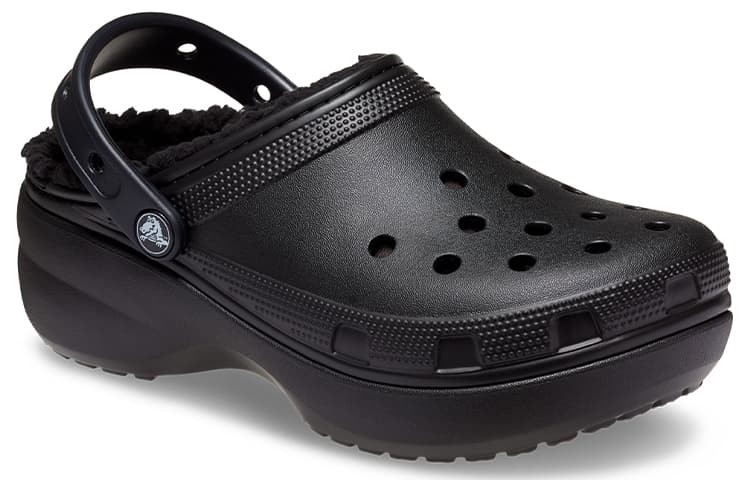 Классические женские сабо Crocs на платформе, черные