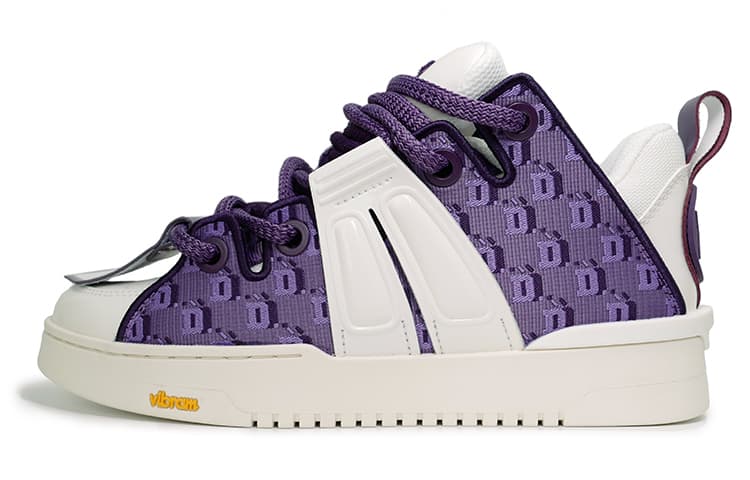 D.Desirable x Palladium Philosopher's Stone Series Mid top Skateboard Shoes Men's Purple White