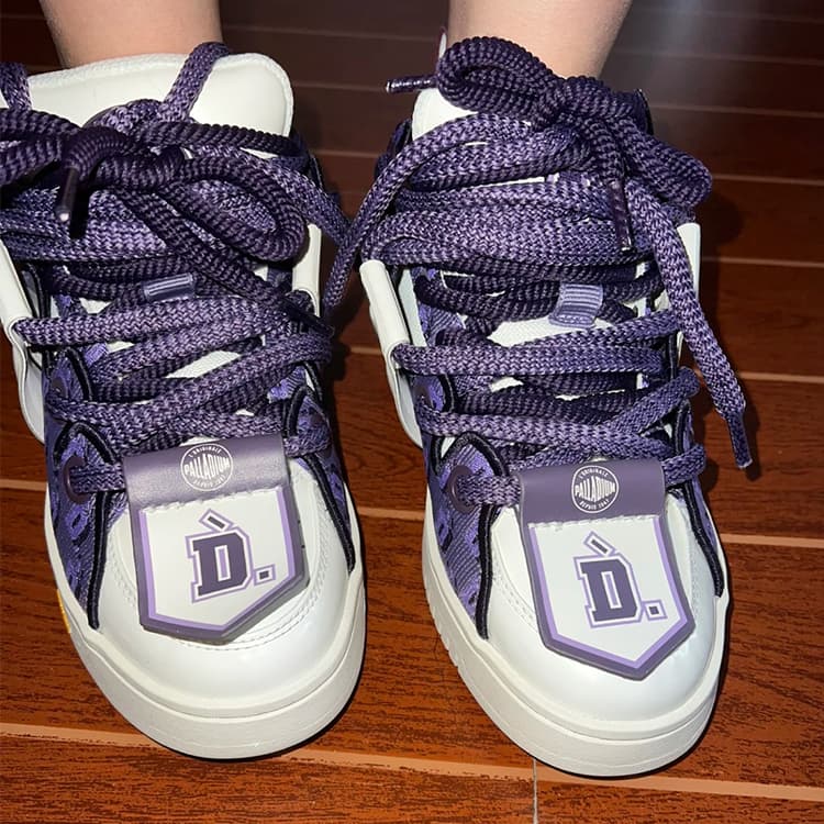 D.Desirable x Palladium Philosopher's Stone Series Туфли для скейтборда со средним верхом, мужские фиолетовые, белые