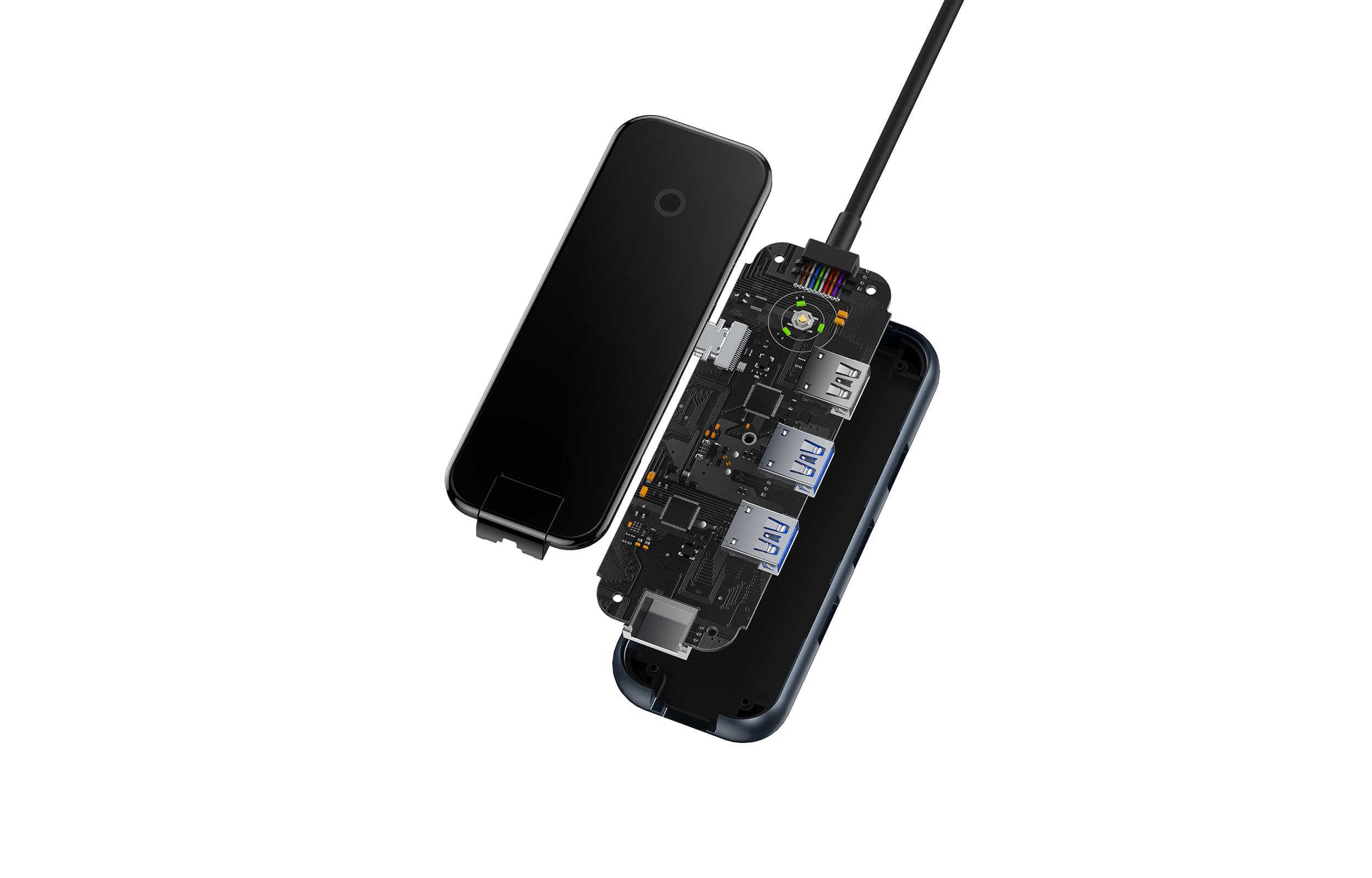 Многофункциональная док-станция-концентратор Baseus Extreme 2-го поколения с портом Gigabit Ethernet и быстрой зарядкой 2-в-1