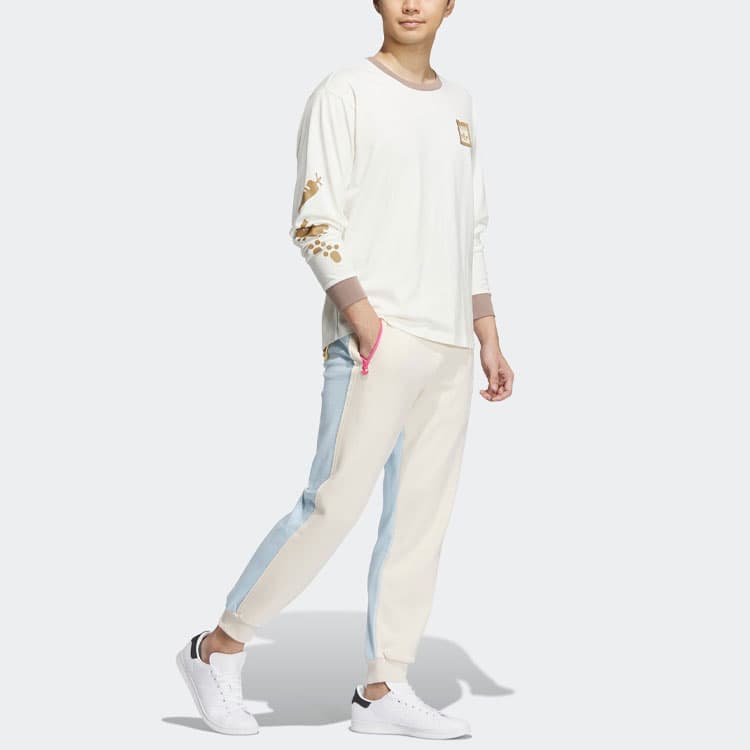 Adidas Originals Трикотажные спортивные штаны унисекс Wonder White