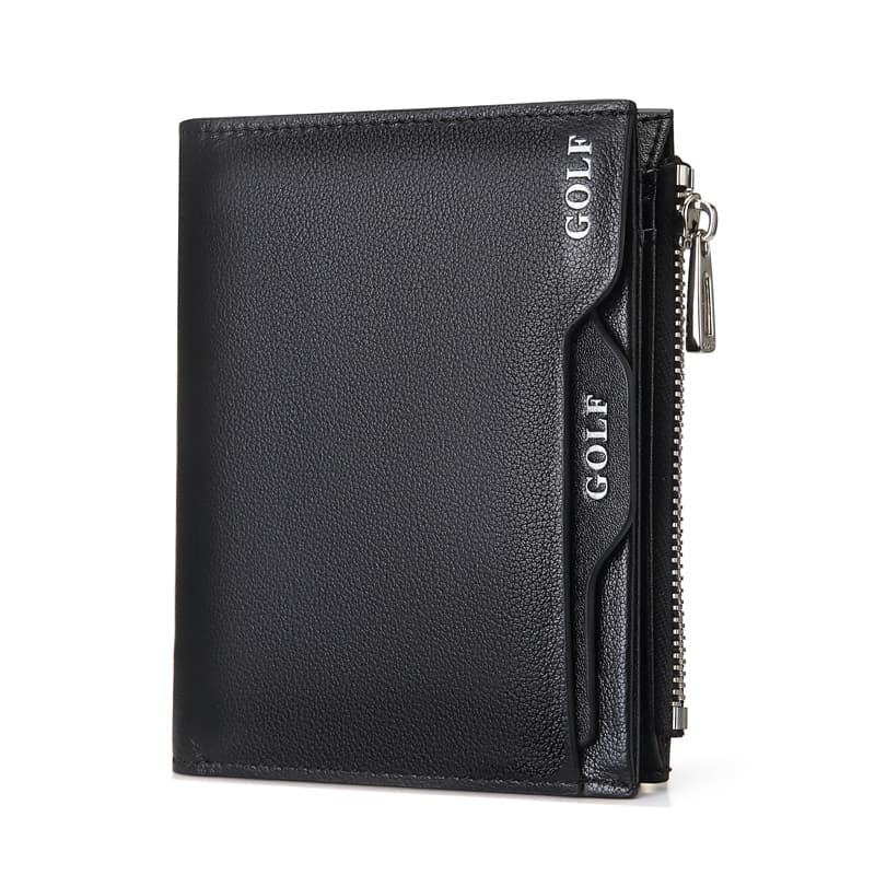 GOLF Top Grain коровья кожа, чехол для водительских прав из натуральной кожи, визитница, кошелек-трубы, мужские черные