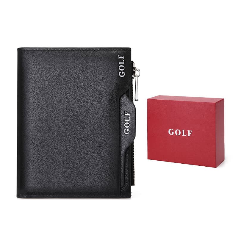 GOLF Top Grain коровья кожа, чехол для водительских прав из натуральной кожи, визитница, кошелек-трубы, мужские черные