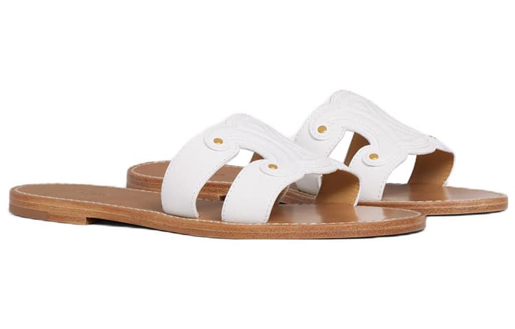 Мюли CELINE Triomphe белые женские