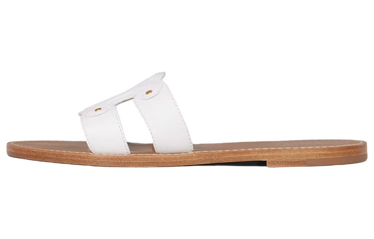 CELINE Triomphe Mule White Women's