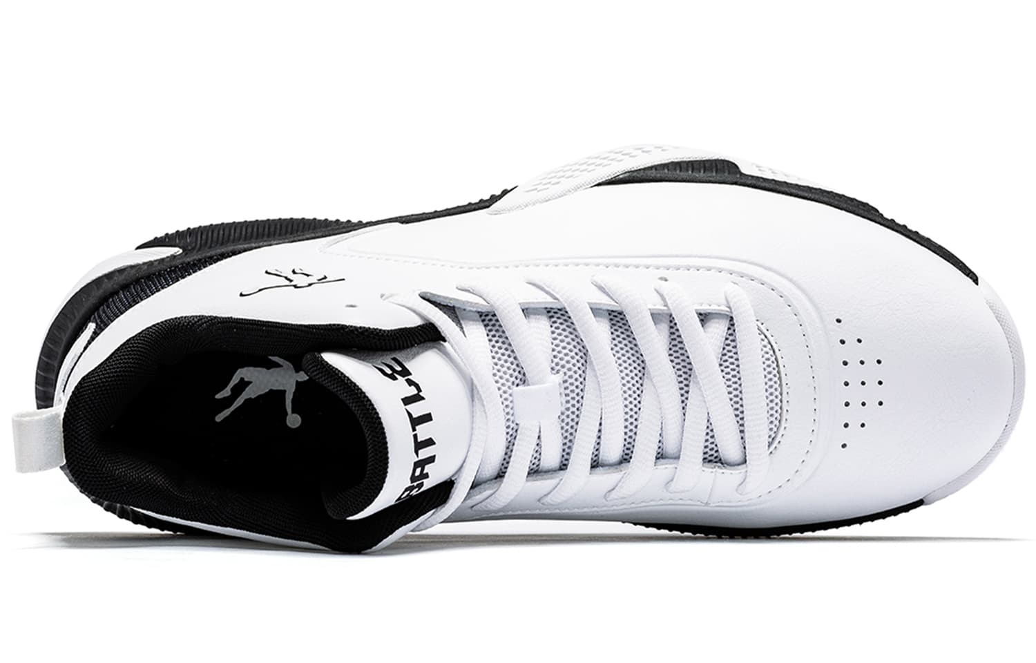 QIAODAN Баскетбольные кроссовки мужские средней высоты Черный Белый