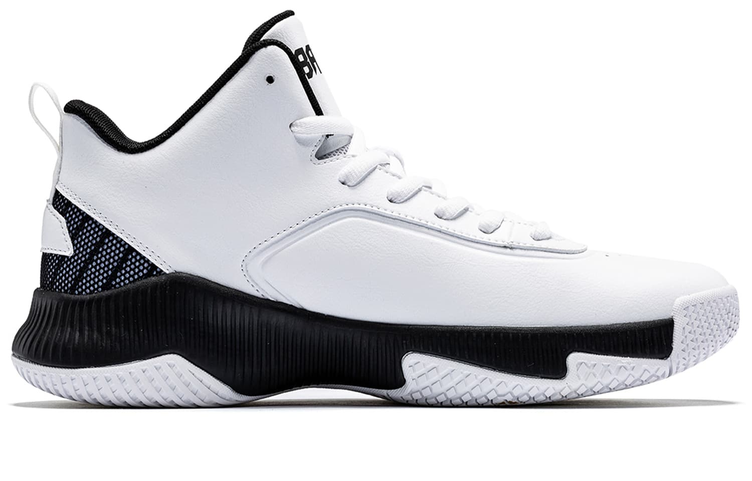 QIAODAN Баскетбольные кроссовки мужские средней высоты Черный Белый