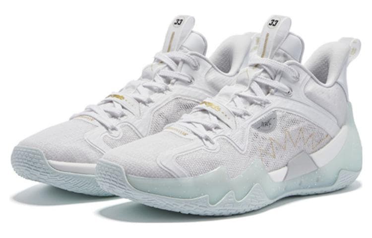 QIAODAN Poison Tooth Pro SE Баскетбольные кроссовки мужские низкие белые/голубые