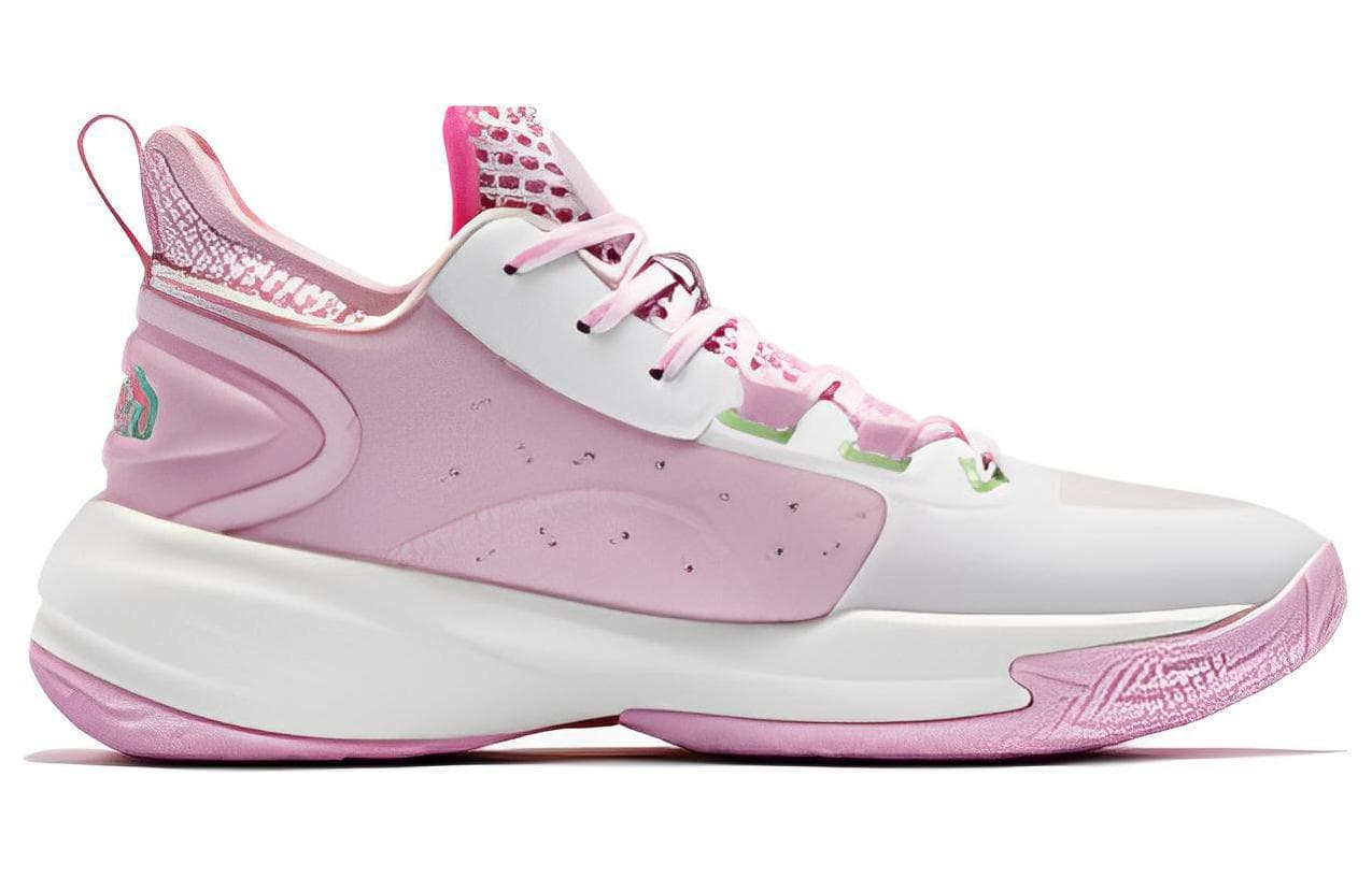 QIAODAN Busters 4ELITE Противоскользящие и износостойкие баскетбольные кроссовки среднего класса с амортизацией, розовый, белый цвет