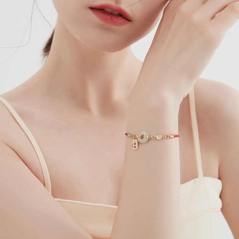 Браслеты MCK Женские бледно-зеленовато-белые нефритовые браслеты