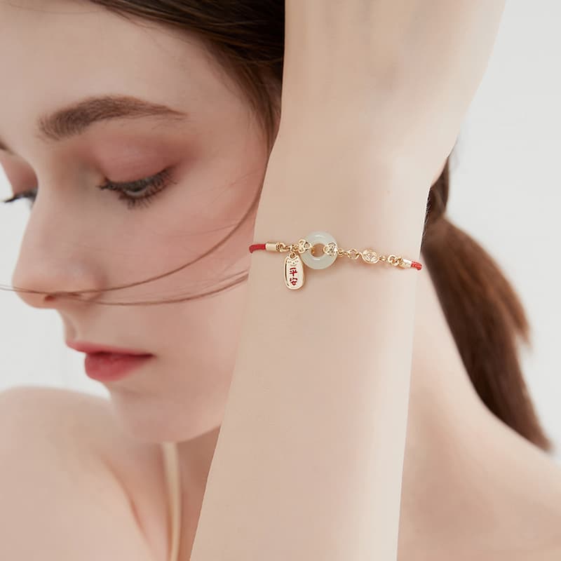 Браслеты MCK Женские бледно-зеленовато-белые нефритовые браслеты