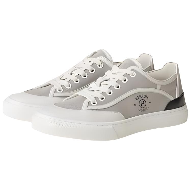 HERMES Paris Низкие парусиновые туфли женские серые