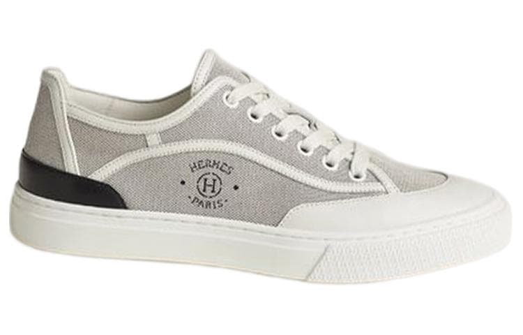 HERMES Paris Низкие парусиновые туфли женские серые