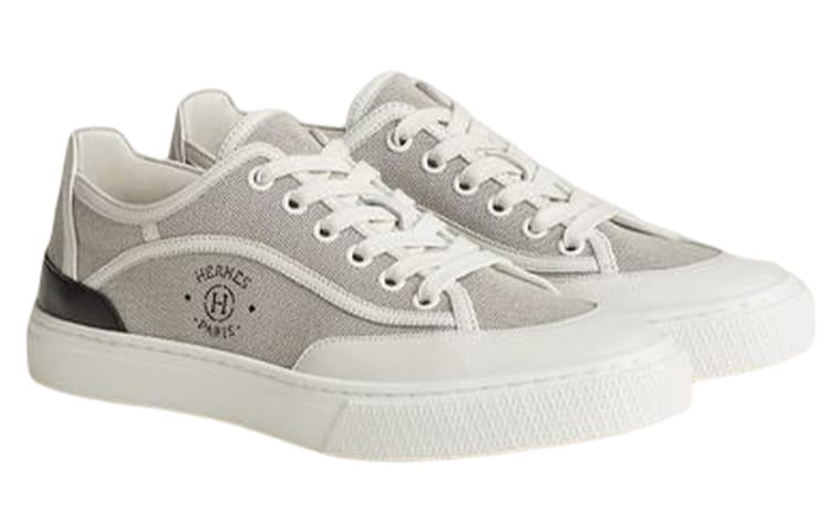 HERMES Paris Низкие парусиновые туфли женские серые