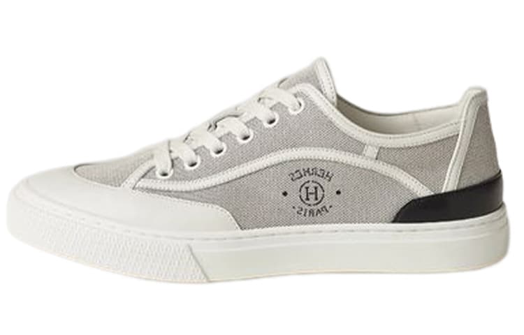 HERMES Paris Low top Canvas Shoes Women's Gray