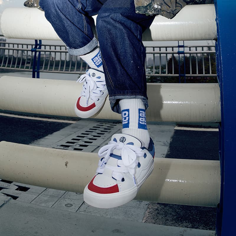 Ollieskate Нескользящие износостойкие туфли для скейтборда Унисекс Белый Красный Синий