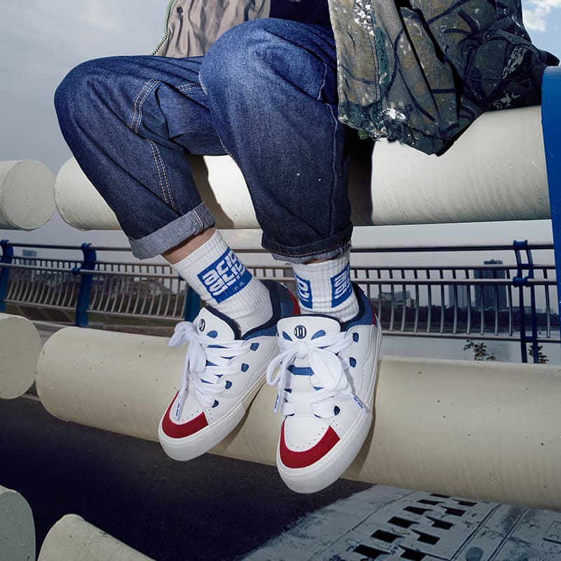 Ollieskate Нескользящие износостойкие туфли для скейтборда Унисекс Белый Красный Синий