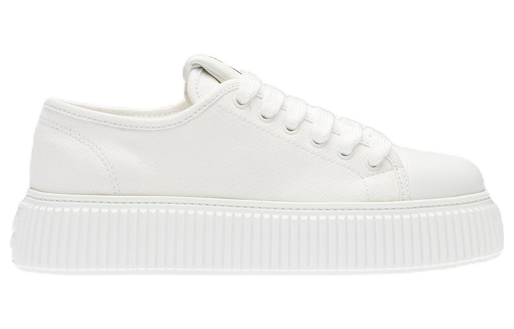 MIU MIU Низкие стильные туфли для скейтбординга женские белые