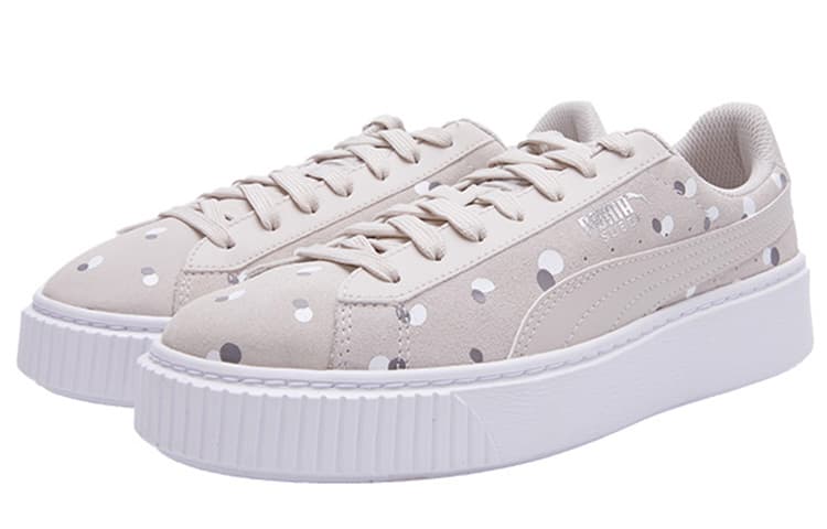 Кроссовки PUMA Suede Platform Dots Jr, 'Silver', женские