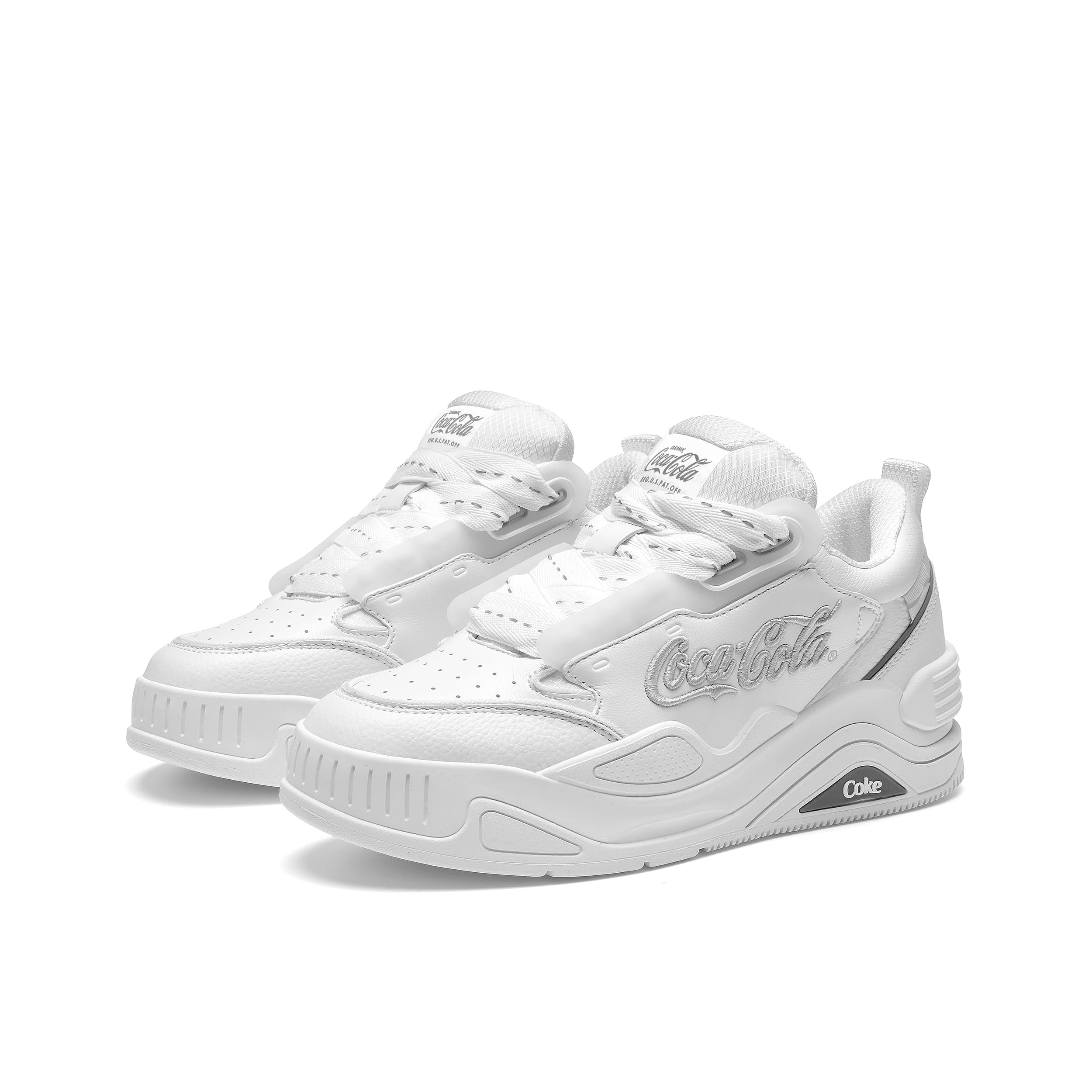 Coca Cola Puffy Shoes Низкие стильные туфли для скейтбординга унисекс, белые