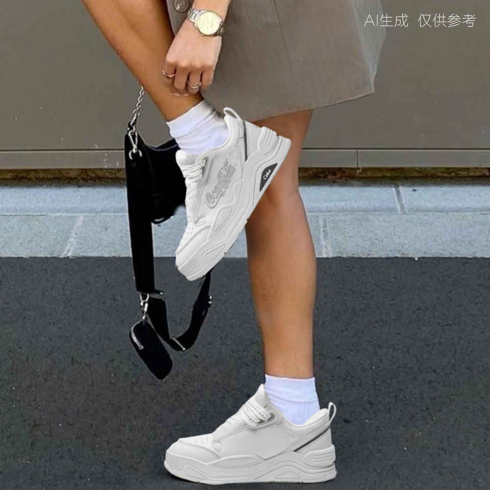 Coca Cola Puffy Shoes Низкие стильные туфли для скейтбординга унисекс, белые