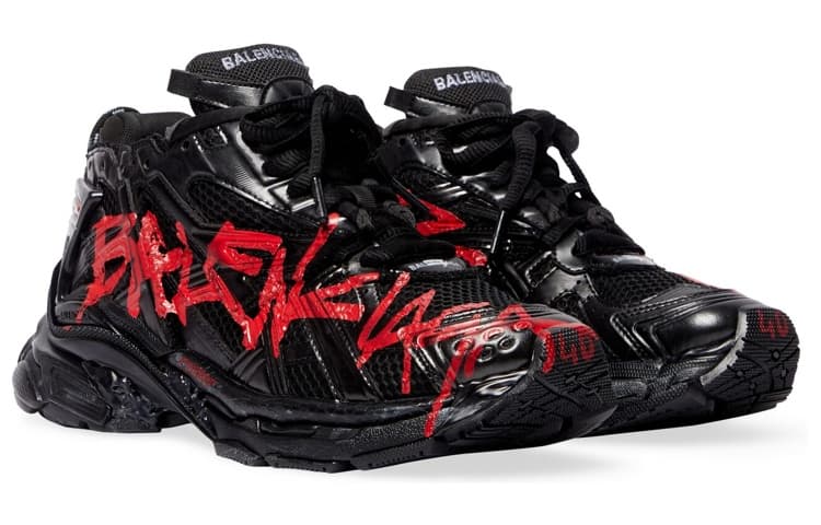Balenciaga Runner Graffiti Черный Красный
