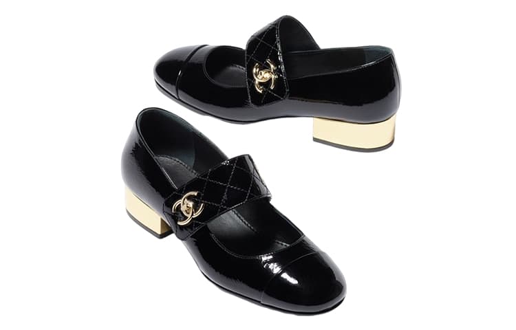 Туфли Мэри Джейн CHANEL на блочном каблуке женские черные
