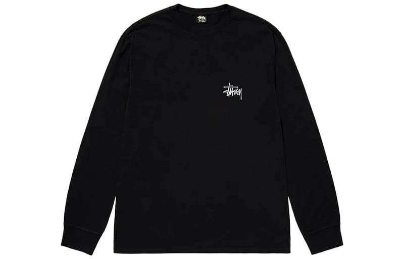 Базовая футболка Stussy с длинными рукавами, окрашенная пигментом
