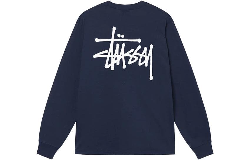 Базовая футболка Stussy с длинными рукавами, окрашенная пигментом