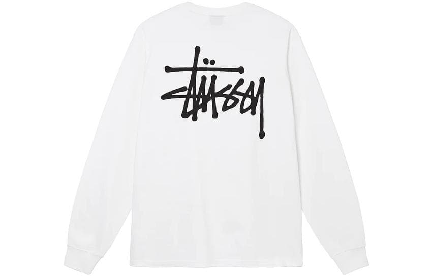 Базовая футболка Stussy с длинными рукавами, окрашенная пигментом