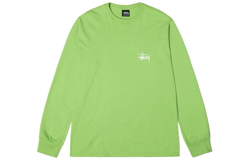 Базовая футболка Stussy с длинными рукавами, окрашенная пигментом