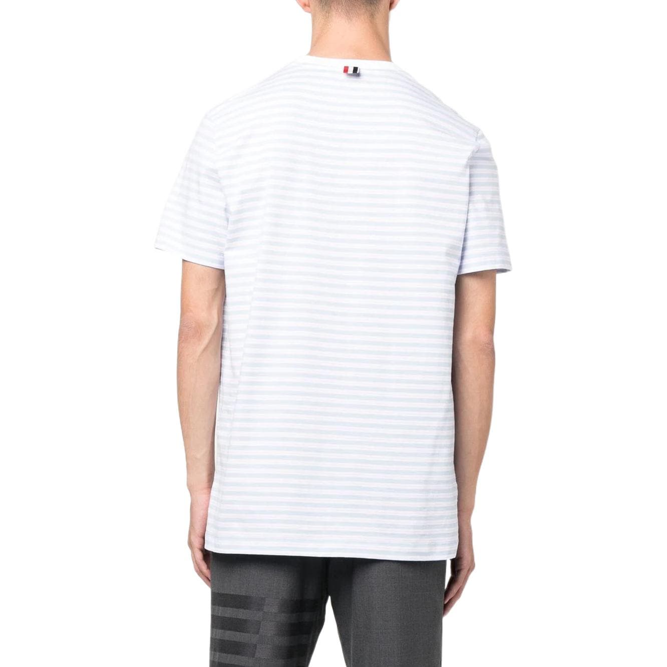 Футболка с круглым вырезом в полоску THOM BROWNE