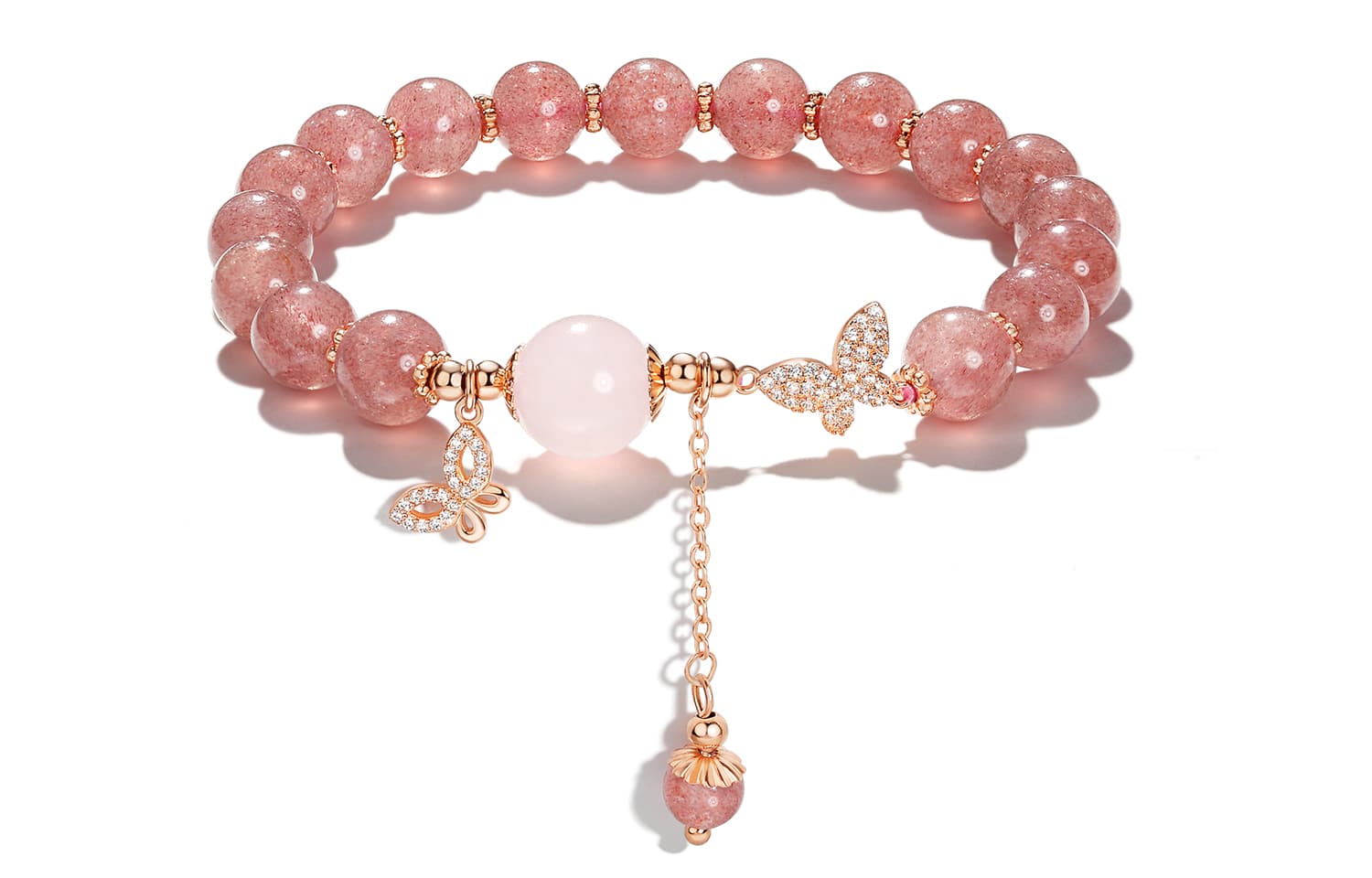 STYLEJING Клубничные кварцевые браслеты женские