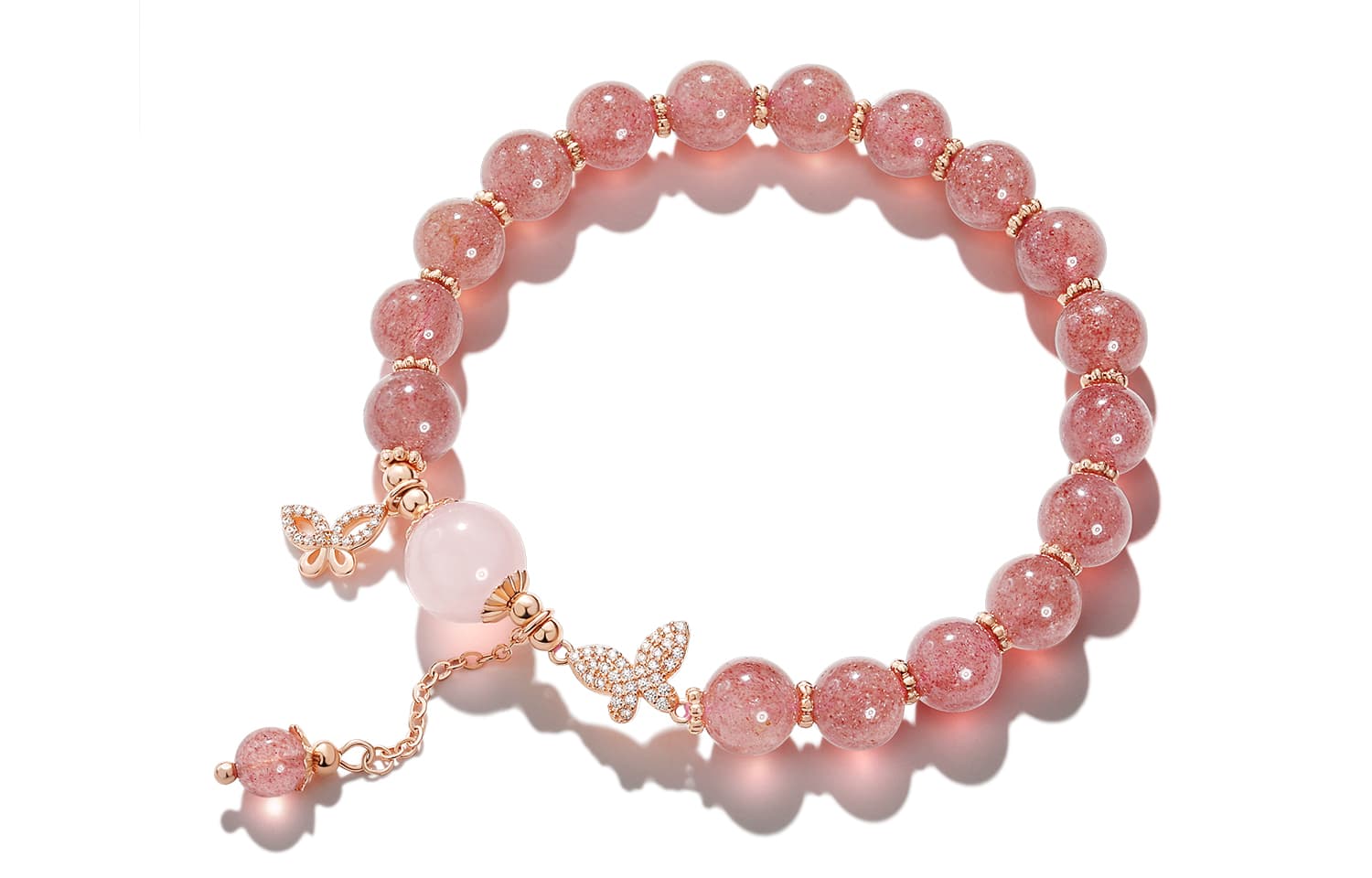 STYLEJING Клубничные кварцевые браслеты женские