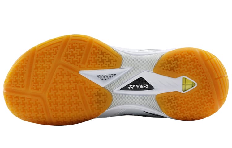 YONEX 65 3 Низкие туфли для бадминтона унисекс Белый Серебристый Оранжевый Свободный крой