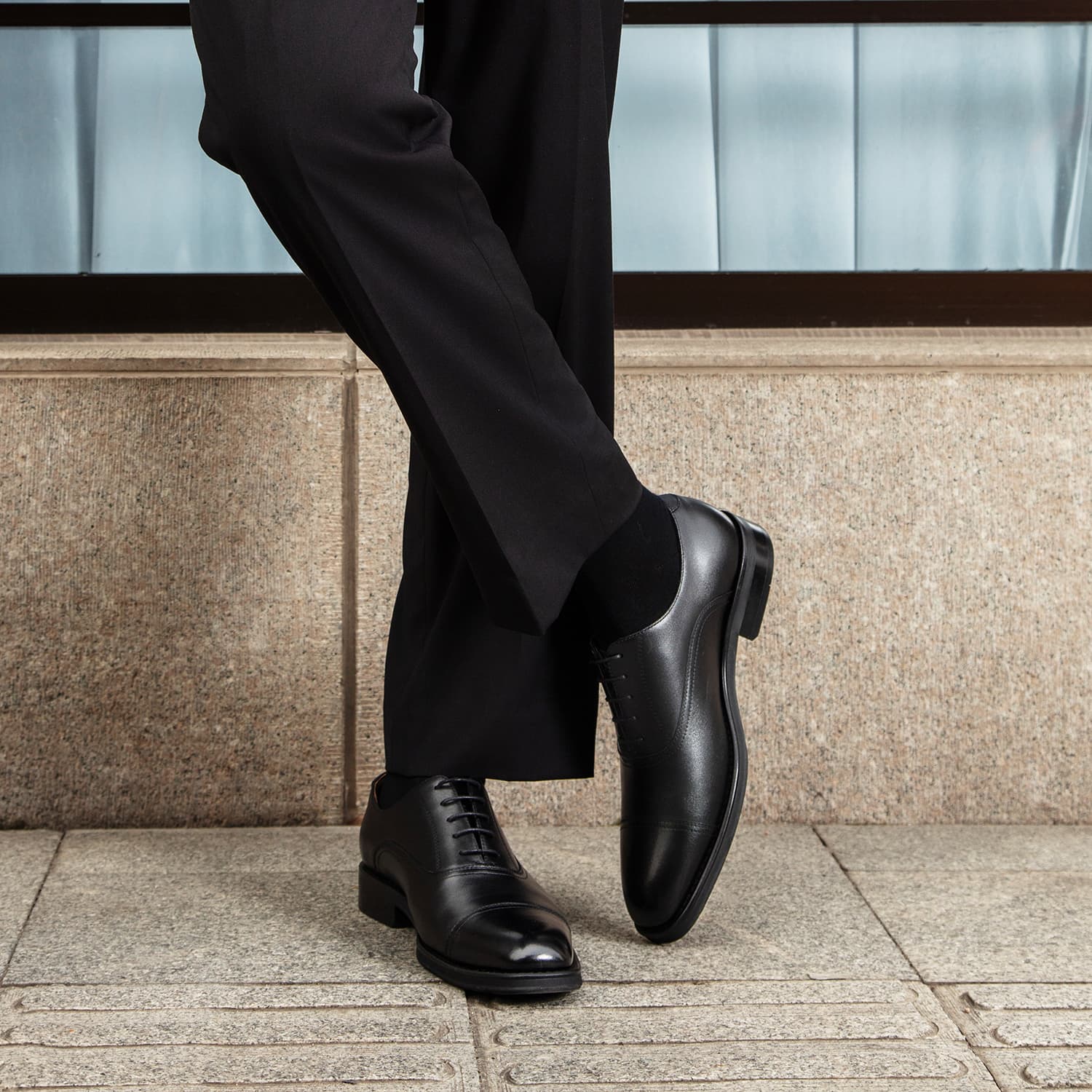 Desai Повседневная кожаная обувь Мужские низкие кеды черные