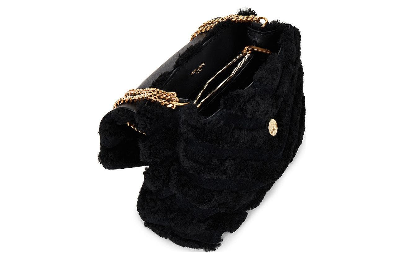 SAINT LAURENT LOULOU Портативная сумка через плечо из телячьей кожи Женская черная сумка через плечо