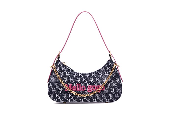 MELLO GOGO Тканевая сумка через плечо Женская среднего размера Темно-синяя
