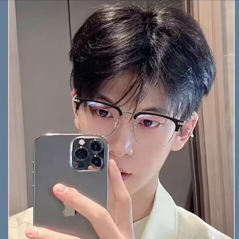 MUZU Browline Синие светозащитные очки мужские