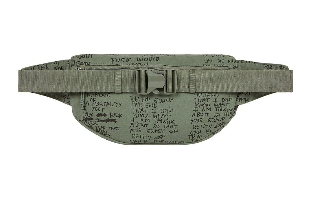 Сумка через плечо Supreme Cotton с нейлоном, сумка через плечо, поясная сумка, обычный унисекс, зеленый цвет