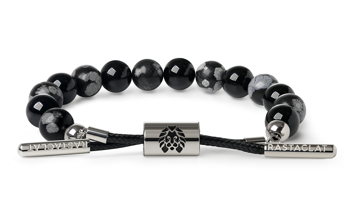 Регулируемый браслет Rastaclat из черного агата унисекс
