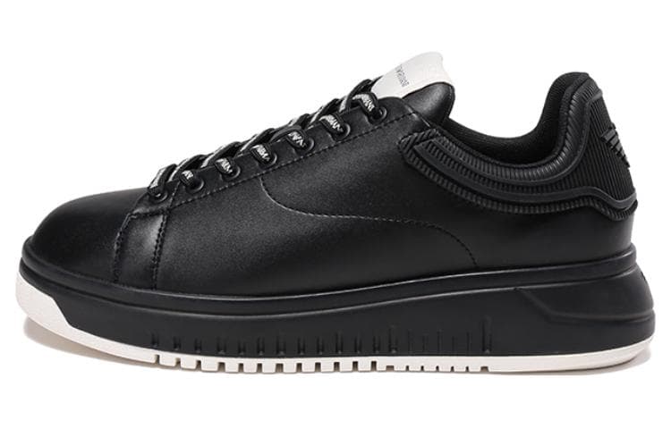 EMPORIO ARMANI Leather Sneakers Black