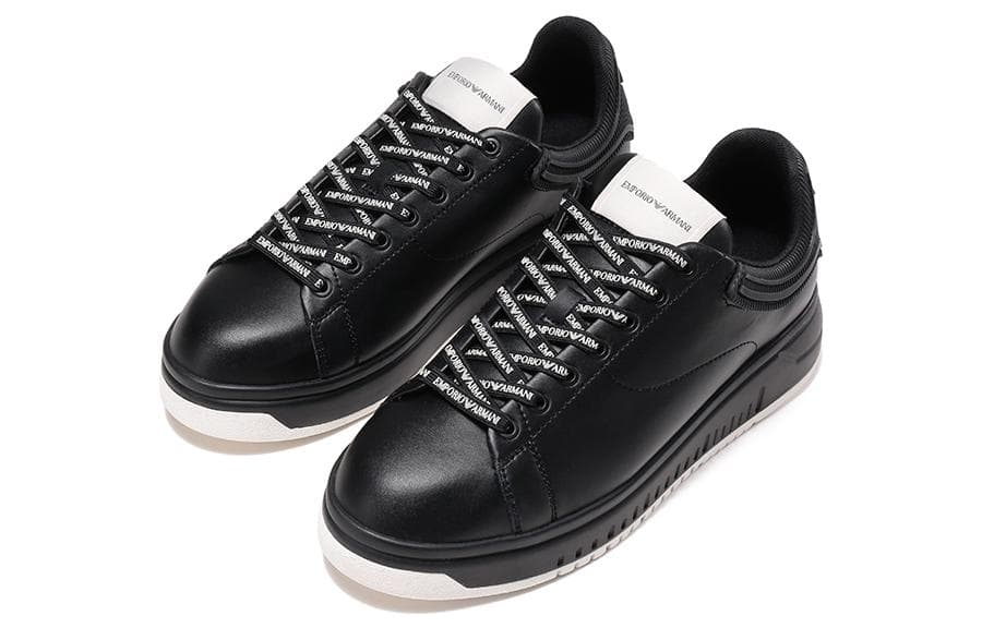 EMPORIO ARMANI Кожаные Кроссовки Черный