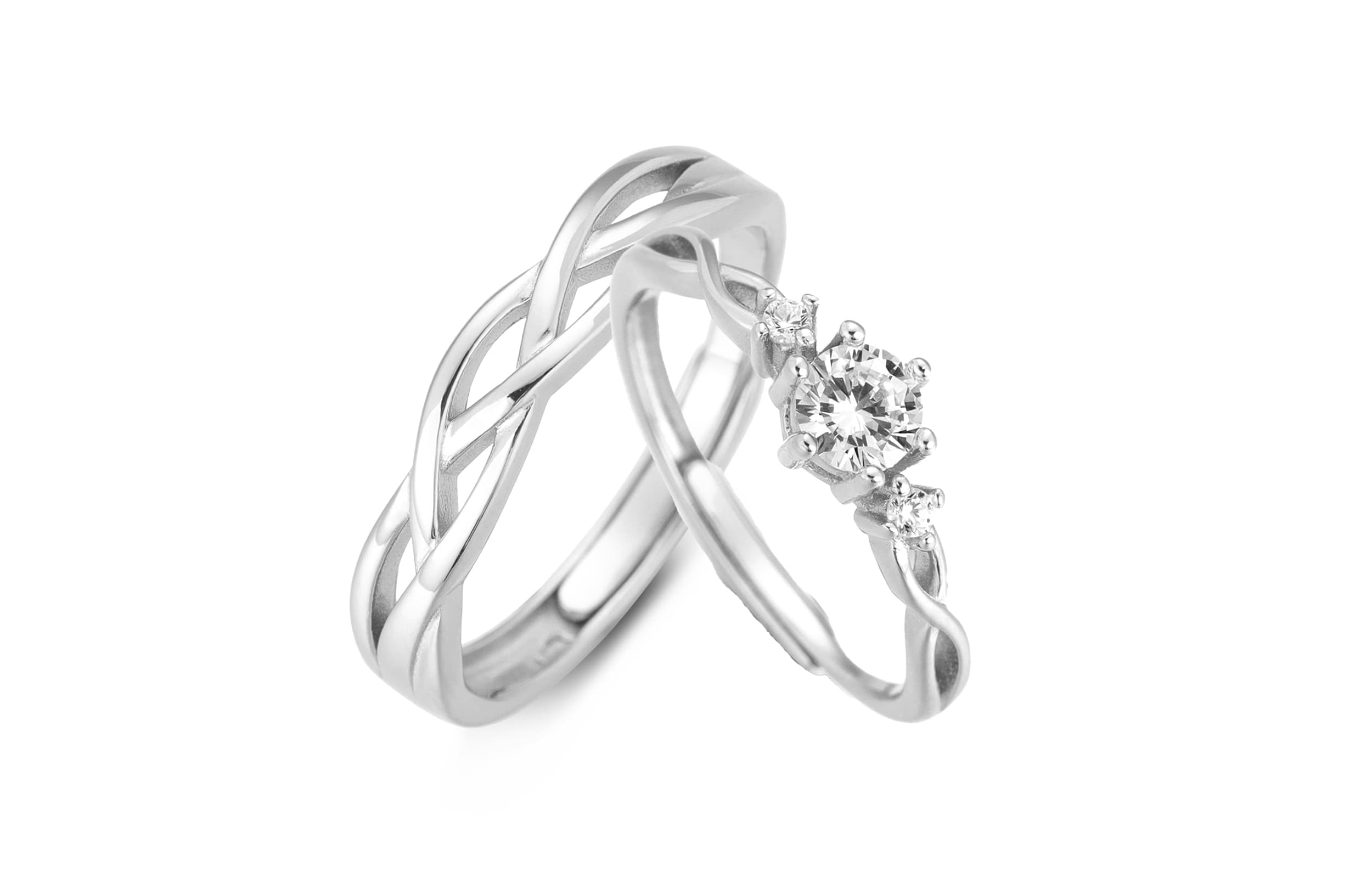 VIVIWELL S925 Silver Couple Rings Unisex