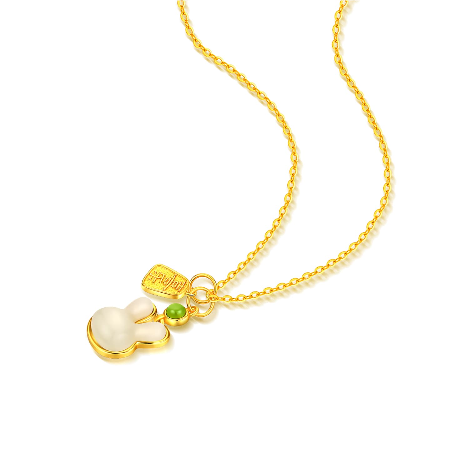 SHARK BABY Hetian Jade 925 Серебряные ожерелья женские бледно-зеленовато-белый нефрит