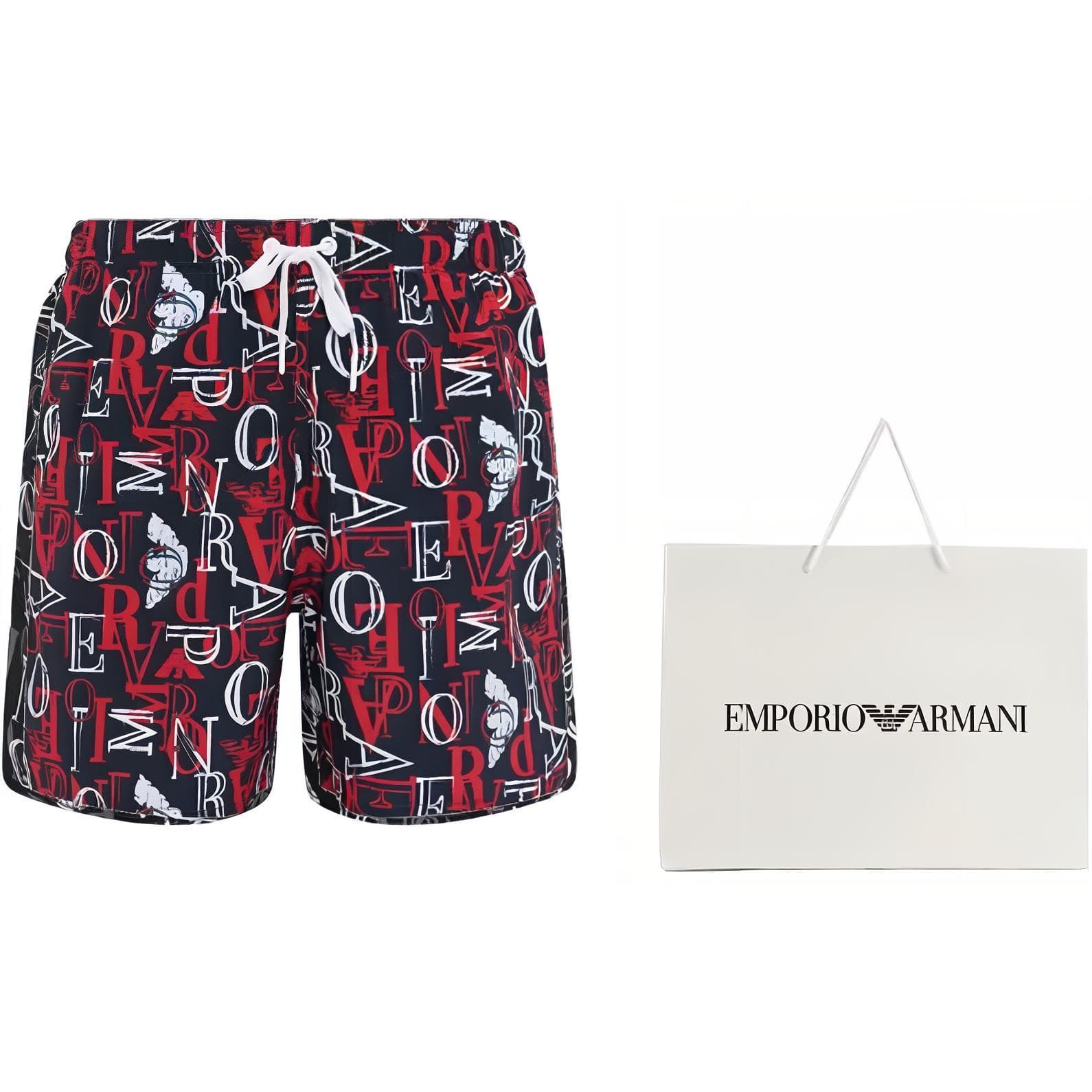 EMPORIO ARMANI SS23 Повседневные шорты мужские красные