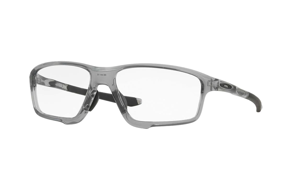 Oakley Plate Frame Irregular Shape Optical Lens Unisex Transparent Gray