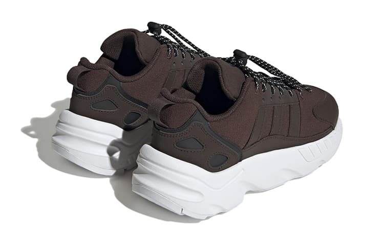 Adidas Originals ZX 22 Противоскользящая и износостойкая легкая спортивная повседневная обувь Кофе-подростки